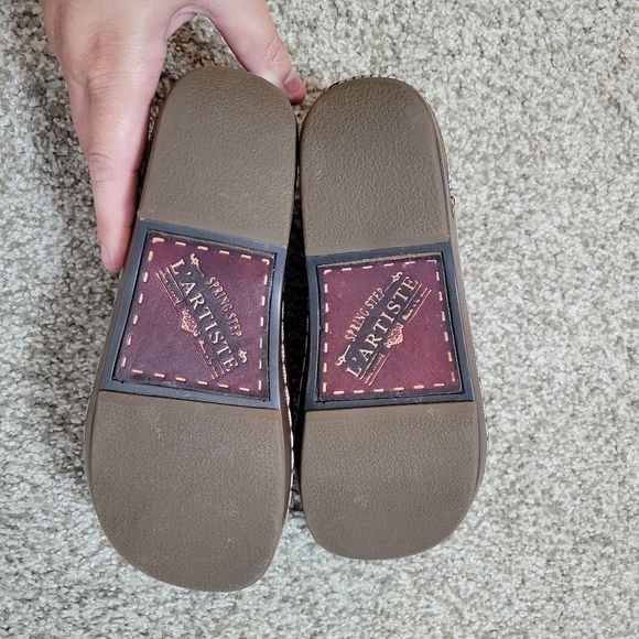 L’Artiste Spring Step Burbank-PR Leather Clog Women’s Size 36(US 5.5-6) Burgundy - Picture 6 of 11